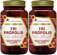KIT 2X Tri Própolis (Própolis Vermelha, Verde e Marrom) 60 Cápsulas - Flora Nativa