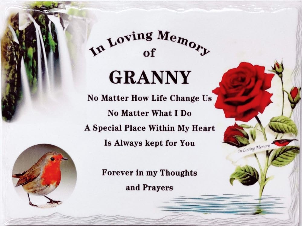 In Memoriam Tile Plaque (small) - In loving memory of GRANNY