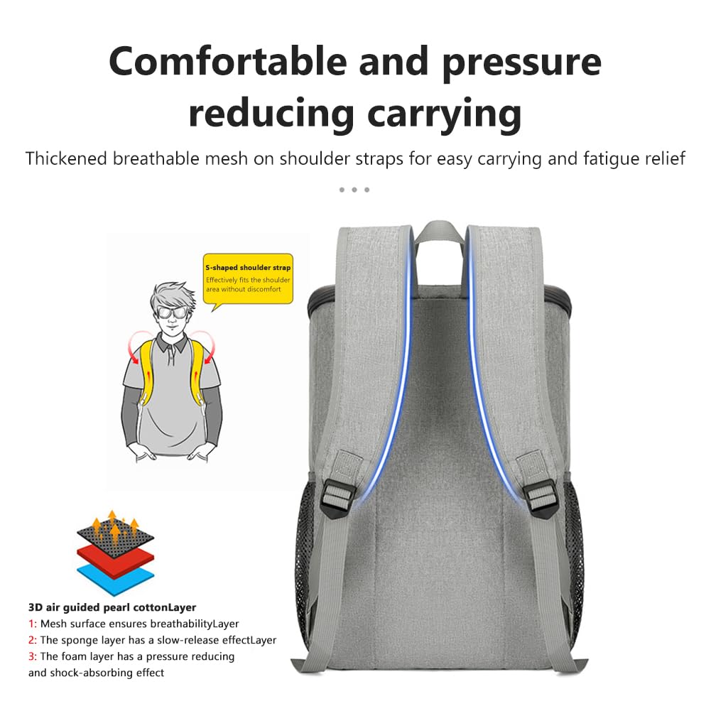 Mochila térmica grande de 36 litros, con aislamiento, de tela Oxford gruesa, a prueba de fugas, para camping, senderismo, barbacoa