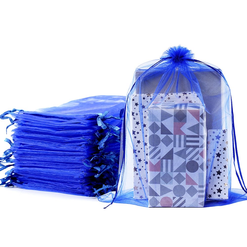 Meowoo 12PCS Big Organza Bags, 12x16in Big Mesh Bags Drawstring, Mesh Gift Bags Drawstring for Shoes, gift bags, home storage, Christmas, gardening,