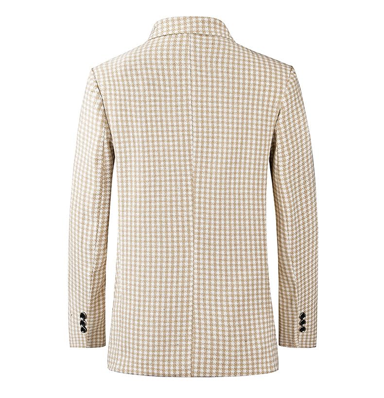 Mens Blazer Plaid Casual Sport Coat Notched Lapel Single Breasted Daily Blazer Formal Suit Jacket for Prom Business2