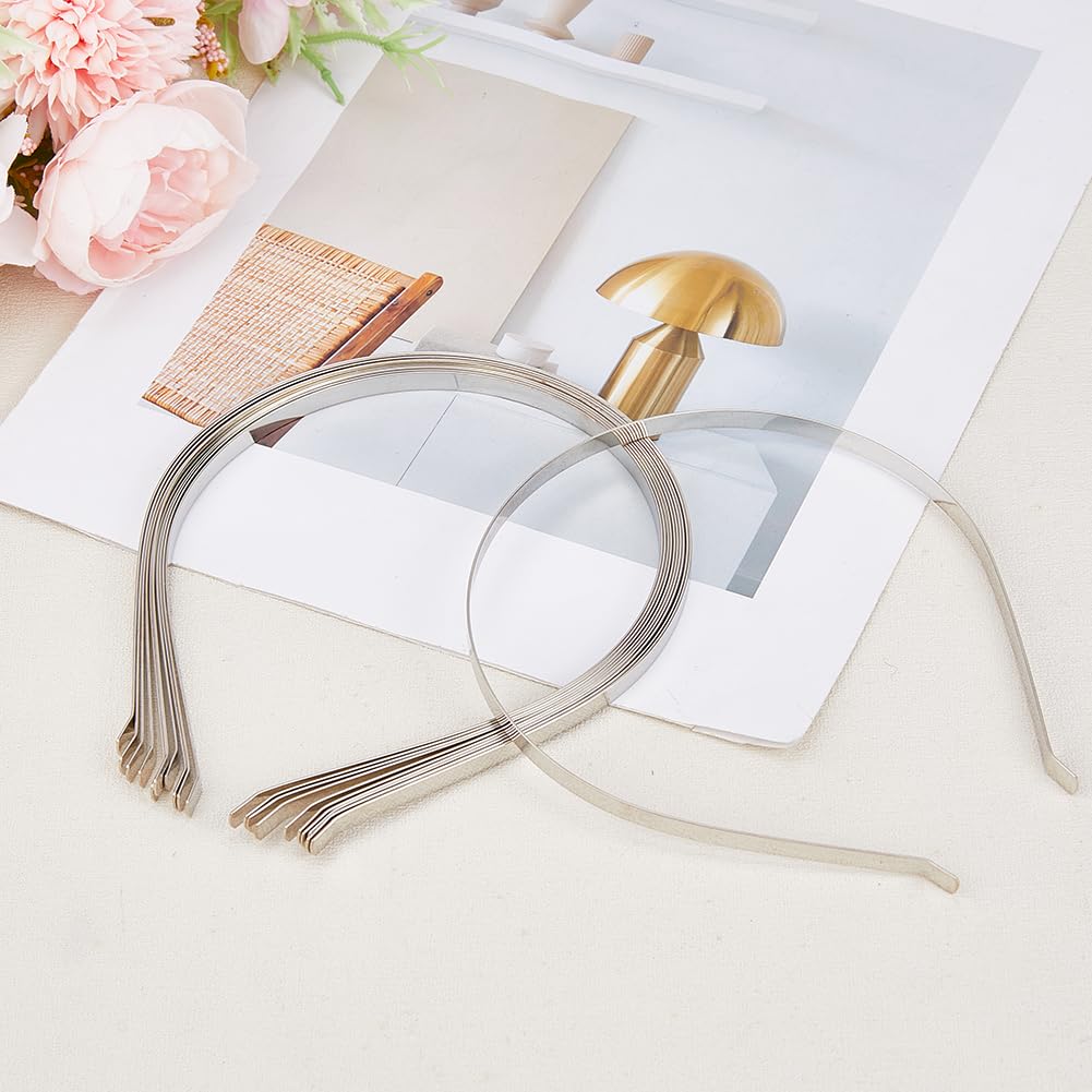 36 fasce per capelli in metallo liscio in ferro 6 mm di larghezza bianco superficie lucidata fai da te per uomo e donna accessori per capelli fai da te platino