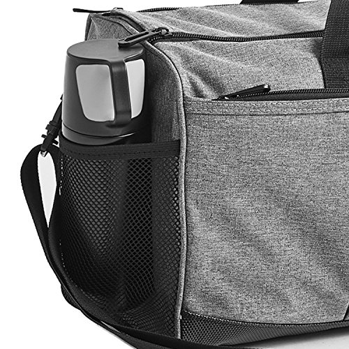 DAVID.ANN Travel Duffel Bag, Large Weekender Bag With Shoes Compartment Packable Duffle Bag For Men Women (Grey)