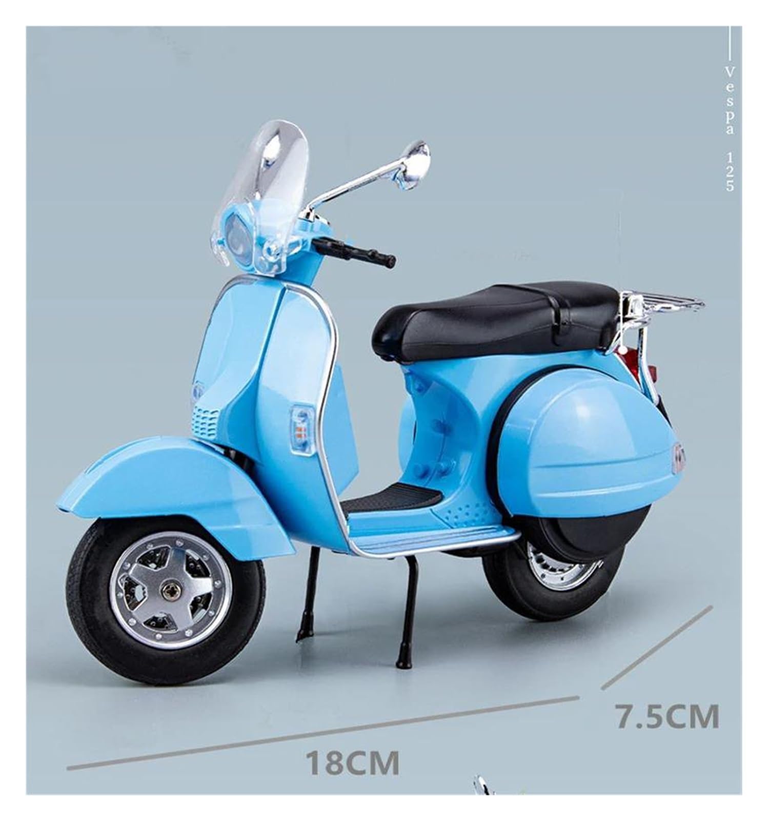 Modellino Moto Miniatura per Vespa 125 Modellino Finito in Lega per Simulazione di Moto(Rosa)