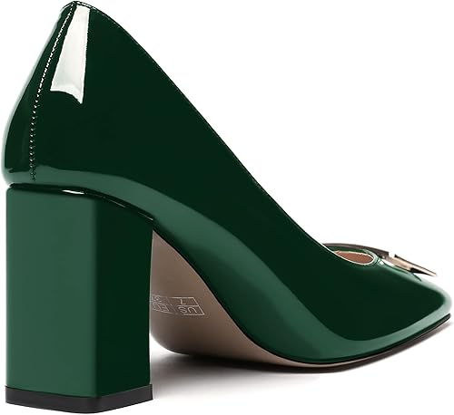 Miniatura 5 de WAYDERNS Zapatos de tacón alto con puntera cuadrada para mujer, de 3 pulgadas