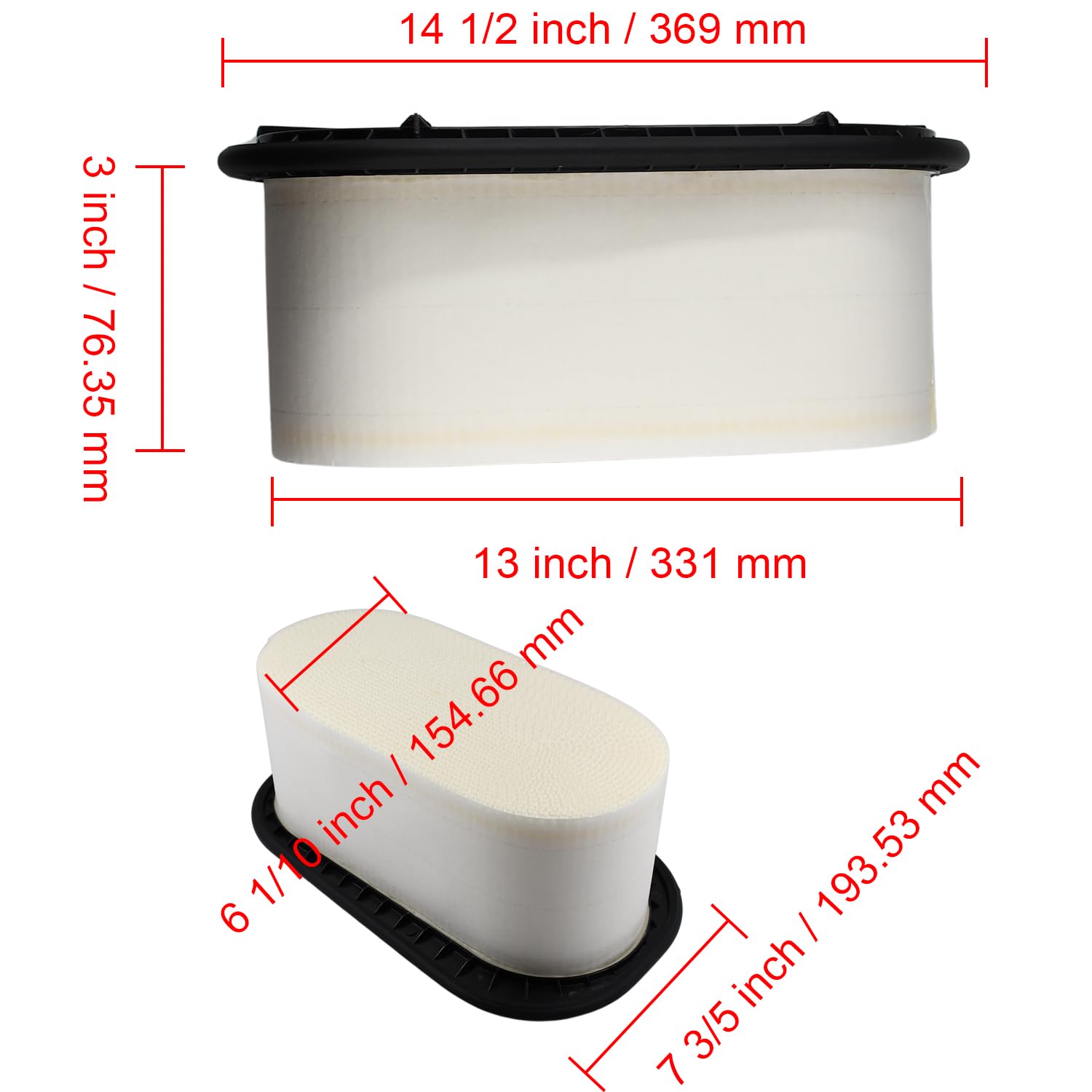 Filtro de aire FA-1757 P606122 compatible con Ford Truck Pick-up F250 F350 F450 F550 Super Duty 7.3L Excursion 1999-2003