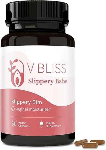 V Bliss Corteza de olmo resbaladiza orgánica Suplemento de humedad vaginal de acción rápida Di adiós a la sequedad vaginal y hola a la humedad