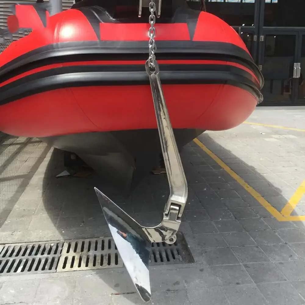 Ancora per aratro in acciaio inox, 5 kg, con elevata capacità di tenuta per sabbia, fango ed erbacce, design compatto per gommoni, barche a vela e kayak