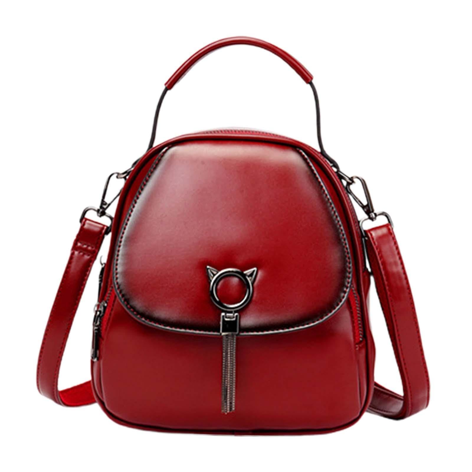 BNF®Women Mini Backpack PU Leather Small Crossbody Bag for Travel Outdoor Summer Red|Clothing, Shoes & Accessories|Womens Handbags & Bags| Womens Handbags & Bags|Package Includes:1 Mini Backpack-image-45