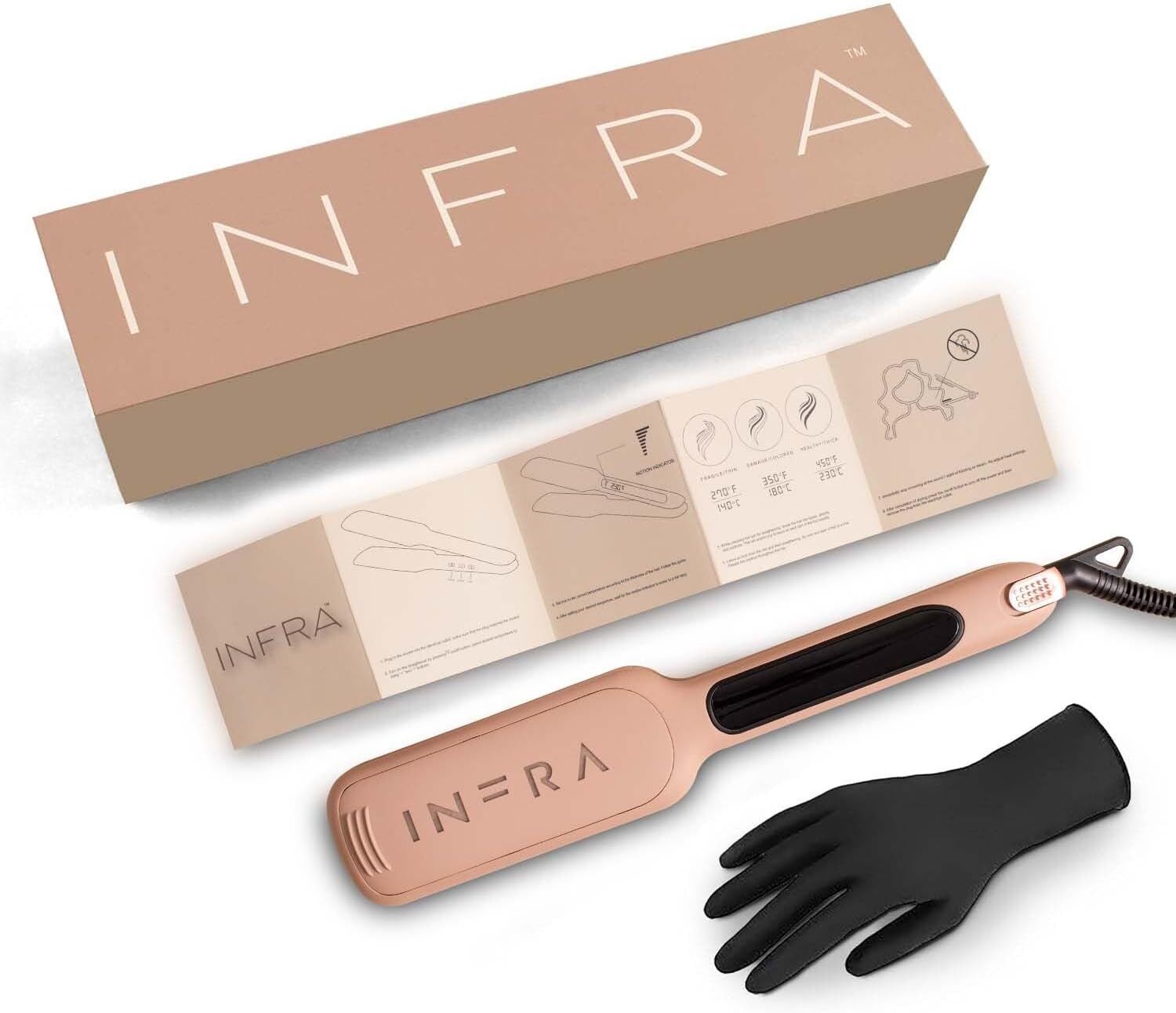 INFRA Ionic Ceramic Plates Flat Iron - 2 inch Infrared Quick Heat Up Hair Straightener - Best for All Hair Types - Professional 2 in 1 Straightener for Straight, Wavy, and Curly Hairs - Velvet - Image 8