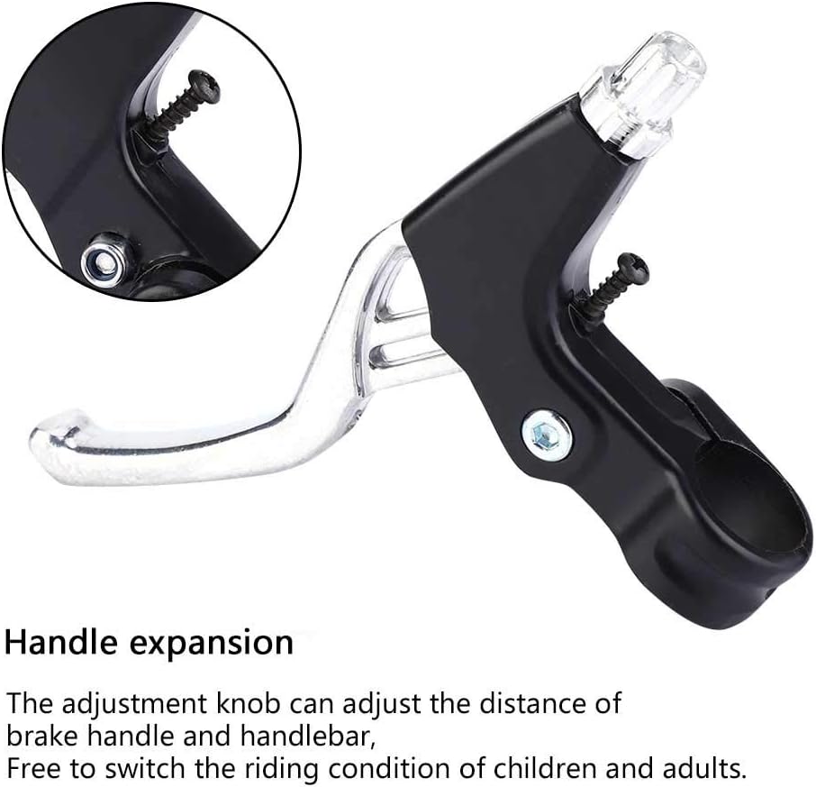 Alomejor Brake Levers 1 Pair Aluminium Alloy Cycling Brake Level Handles Brake Levers for Road Mountain Bike(Silver)