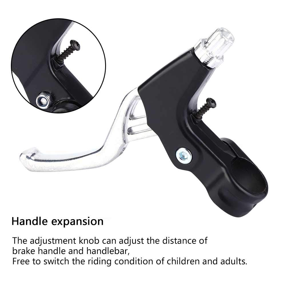 Poignées De Frein Vélo En Alliage Aluminium - Paire De 2, Diamètre 22 Mm, Couleur Argent, Pour VTT Et Vélos Route