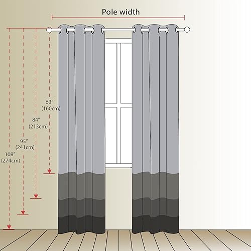 Miniatura 7 de always4u Cortinas de aspecto de lino, cortinas texturizadas de arpillera sintética de 54 x 108, 2 paneles para sala de estar, dormitorio,
