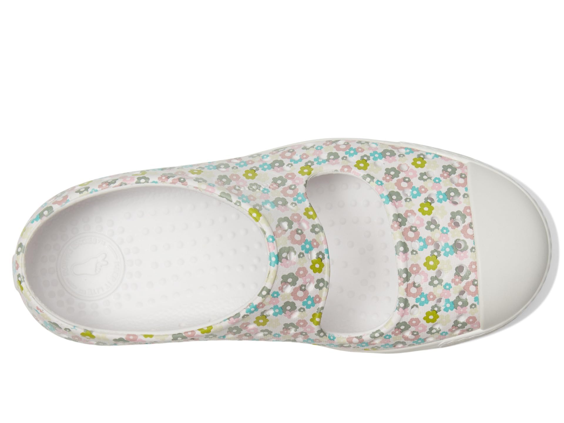 Native Shoes Jefferson Juniper Print (Little Kid) Sneaker, Shell White/Shell White/Wayward Ditsy Floral, 12 US Unisex