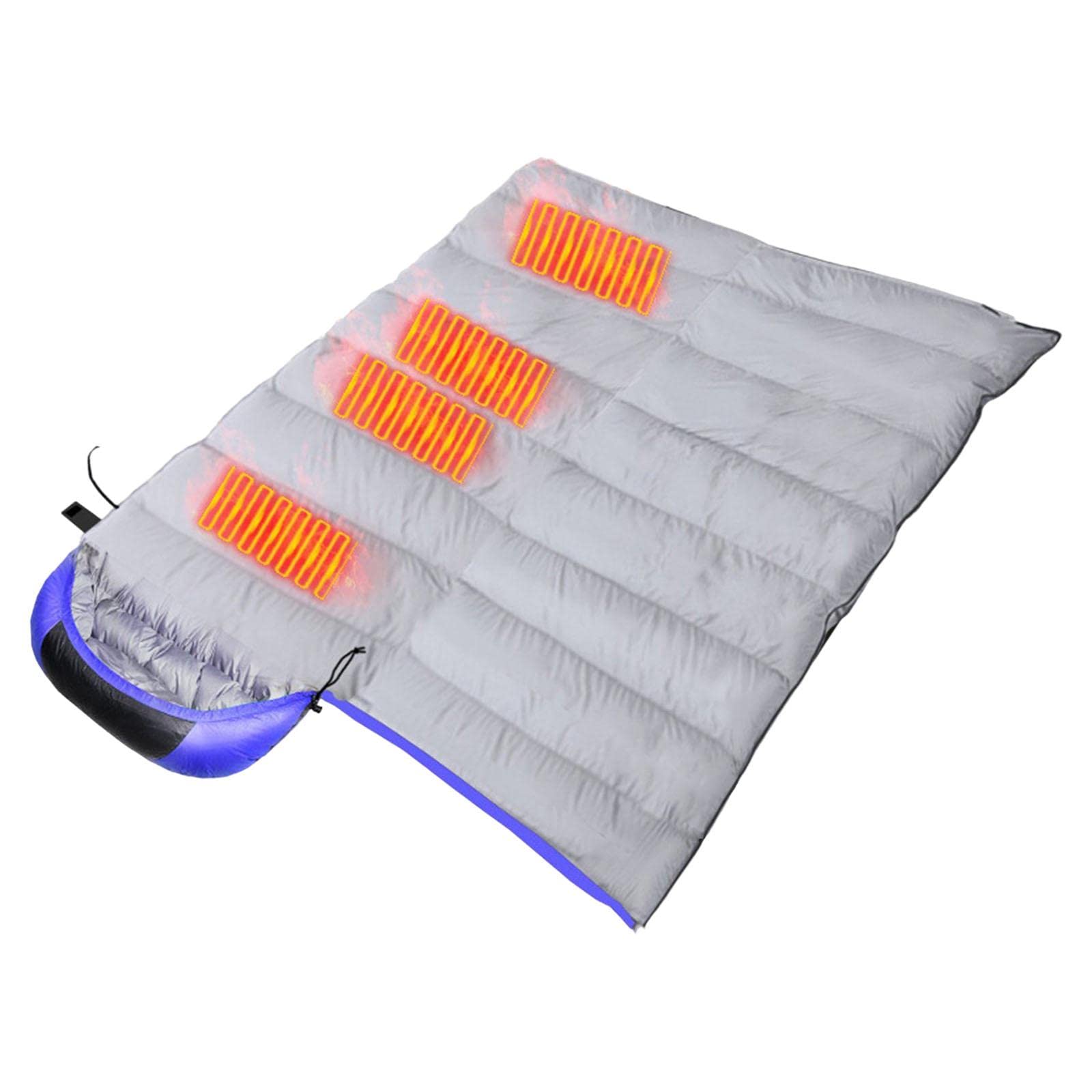 MYADDICTION Heated Sleeping Bag Soft USB Waterproof Warm for Hiking Camping Outdoor Blue-picture-15