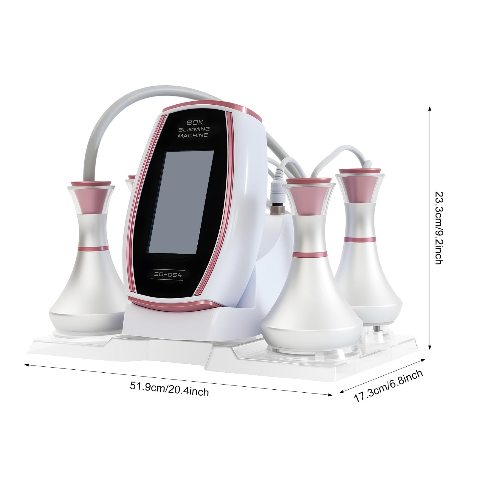 Máquina de cavitación 5 en 1 Multifuncional Cuidado Personal Belleza Corporal Máquina de Deformación de Cuerpo Dispositivo de Cavitación Ultrasónica 5 Cabezales de Tratamiento Para Cuerpo Y Cara