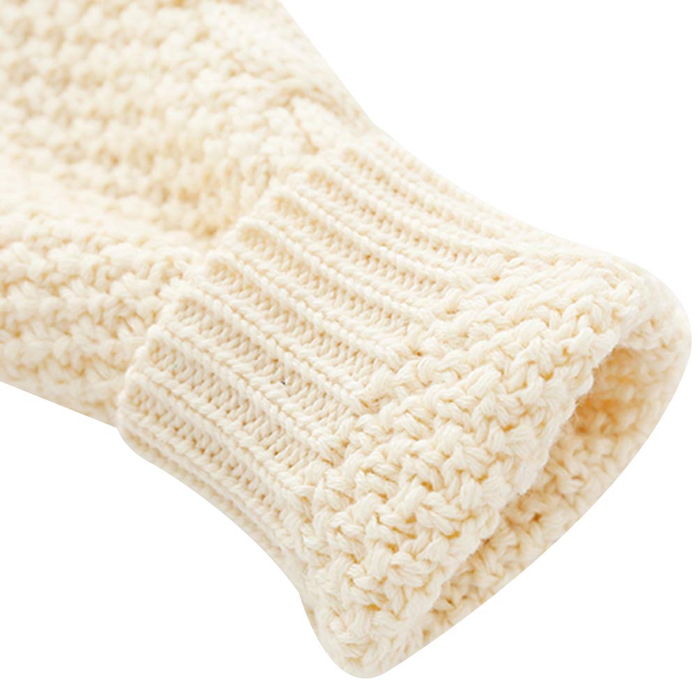 amropi Nouveau-né Bébé Tricot Barboteuse avec Bonnet Combinaison Manches Longues Tenue Ensemble 0-3 Mois,Beige