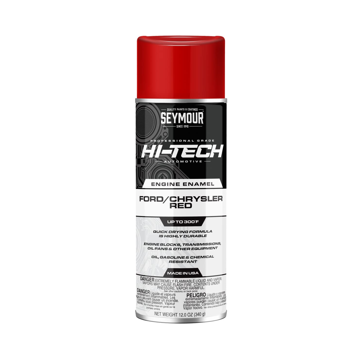 Seymour EN-44 Hi-Tech Engine Spray Paint, Ford/Chrysler Red 12.0 Oz