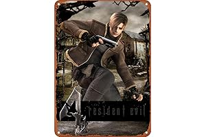 Leon S. Kennedy Biohazard Resident Evil 4 Retro Poster Metal Tin Sign for Collectors
