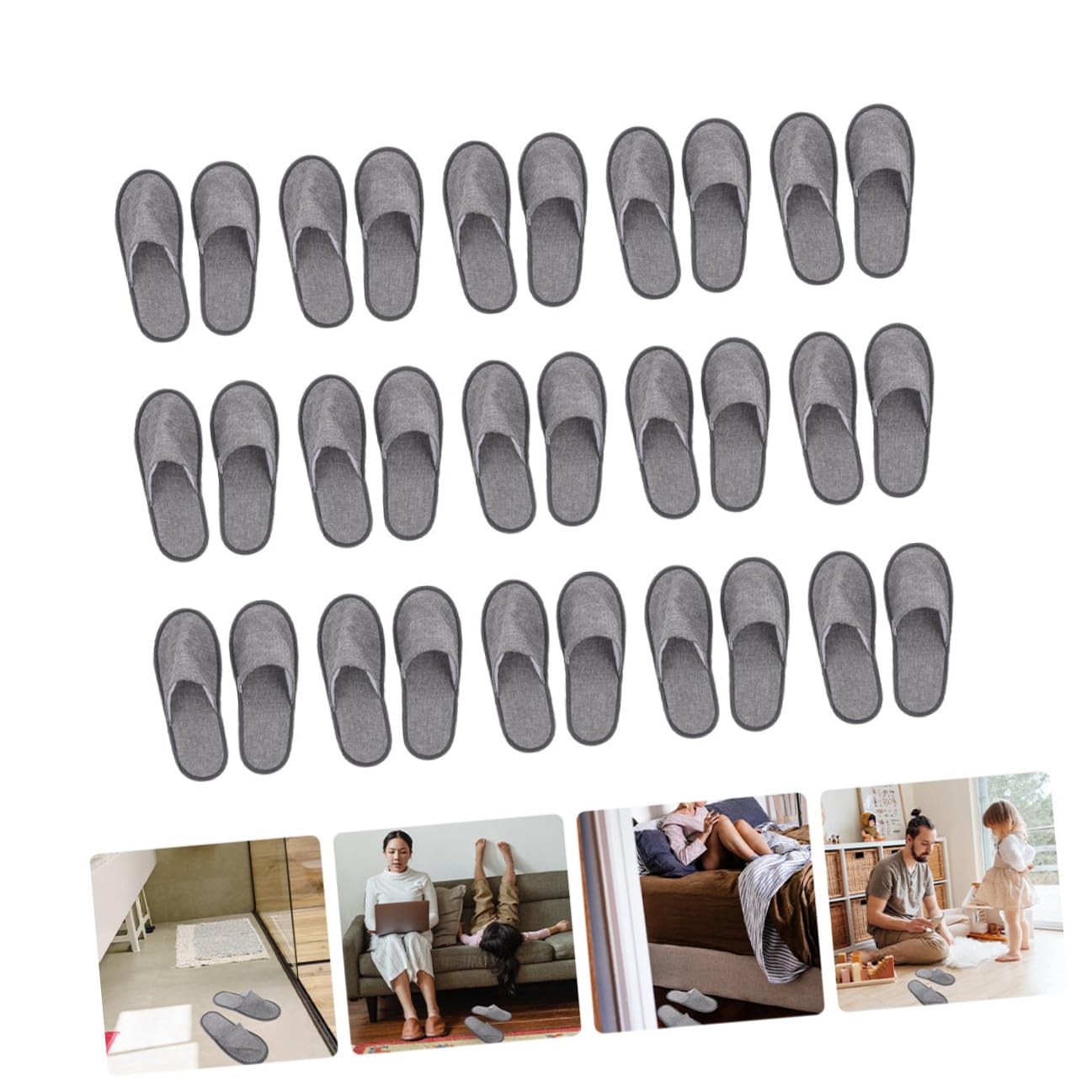 Zapatillas de Hotel Desechables Portátiles Plegables 15 Pares