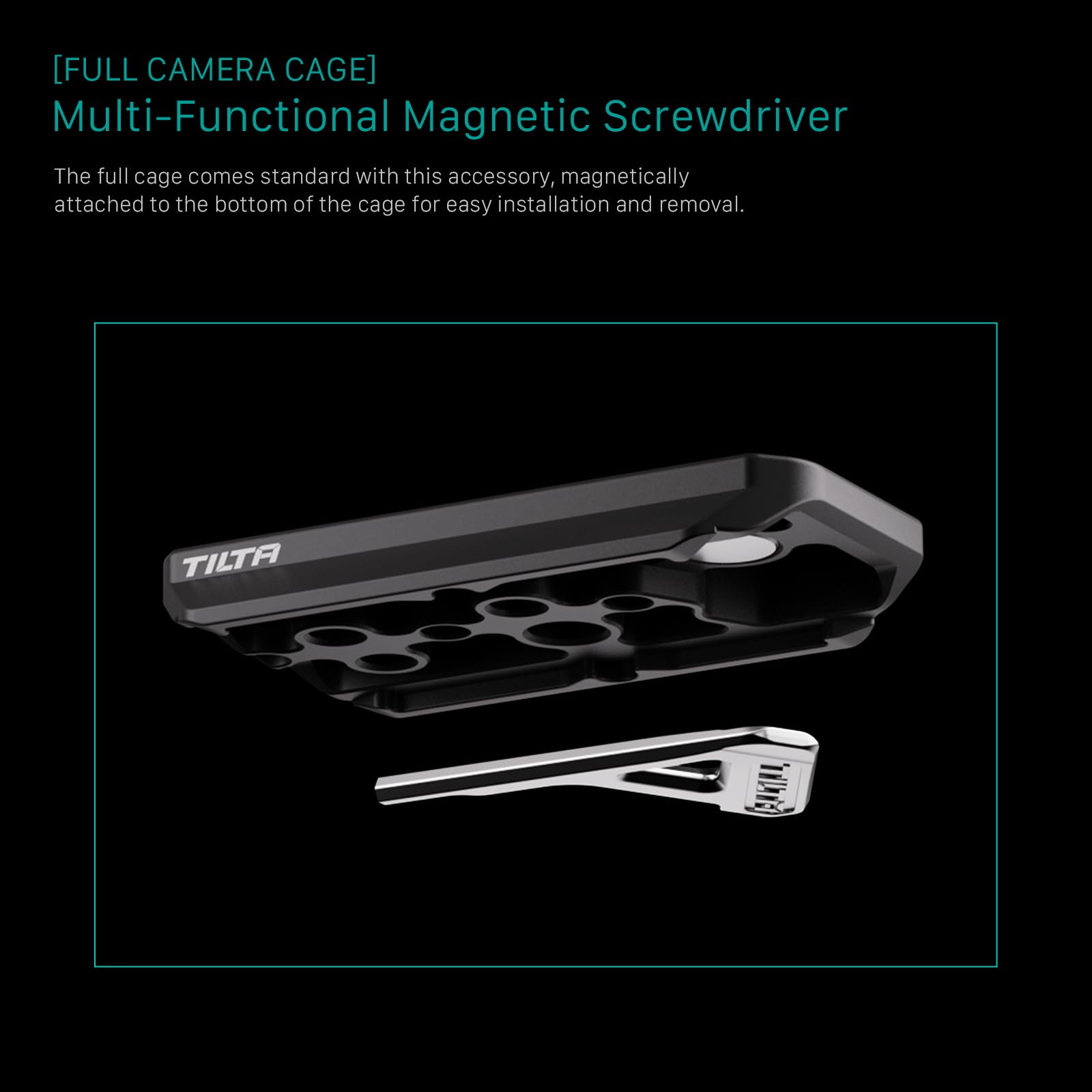 Tilta ZV-E10 II Cage complète pour appareil photo compatible avec ZV E10 II avec support griffe froide, 6,35 mm - 20, 3/8"-16 filetages - Noir TA-T69-FCC-B