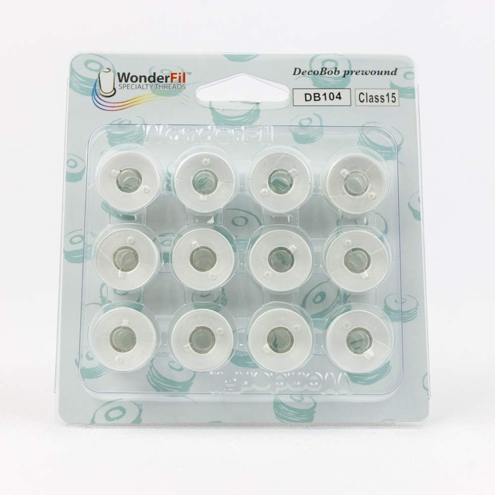 WonderFil, Specialty Threads, DecoBob, Pre-wound Bobbins, Class 15 - White