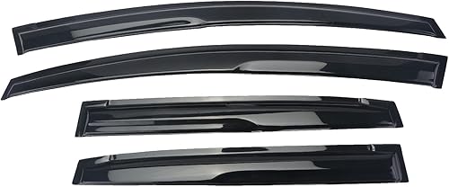 Miniatura 5 de Visera de ventana con Honda FIT 2009-2014 4 puertas protectores de lluvia para montaje exterior, protección solar, lluvia, viento, viseras de