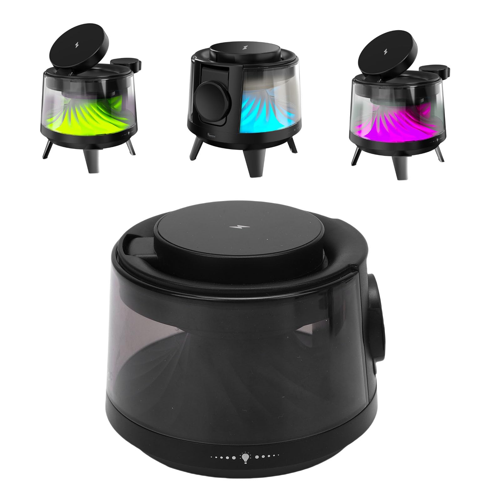 3 in 1 Charging Station for Smartphone, Watch | Design compatto, ricarica rapida, altoparlante Bluetooth, lampada notturna