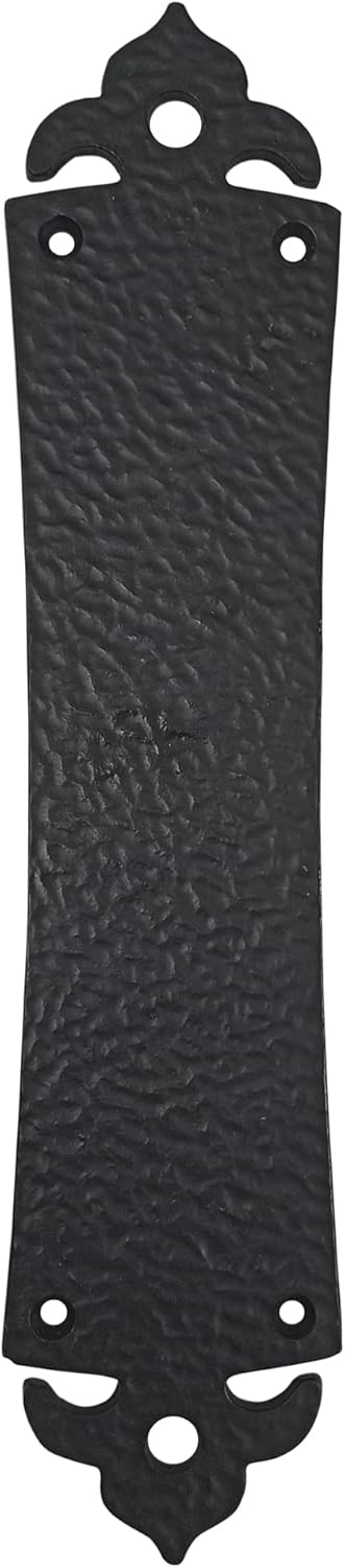 “Aahnik” Black Antique Iron Push Plate (Black Powder Coated Finish) - Supplied as 1 Piece Per Pack
