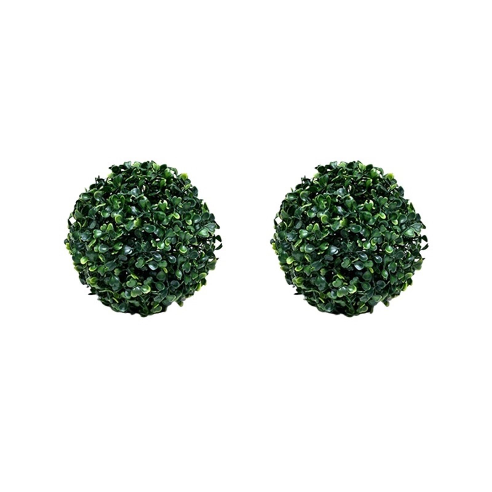 Zymjzbetic Artificial Topiary Balls 2pcs Artificial Plant Topiary Ball Garden Spheres Outdoor Indoor Decoration for Backyard Decor