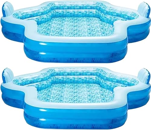 Miniatura 3 de Elegante piscina familiar, 10 pulgadas con 2 inflables con respaldos (paquete de 1)