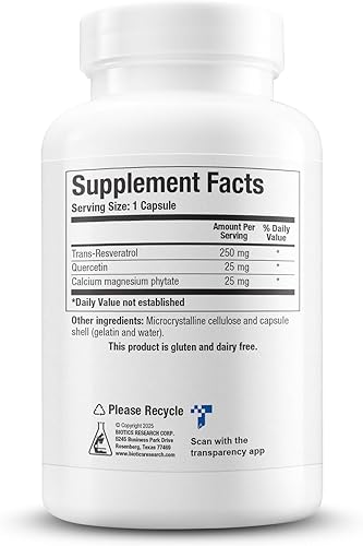 Miniatura 2 de Biotics Research ResveraSirt HP Formulado por el Dr. Mark Houston, Trans Resveratrol, Quercetina, Aumenta la Actividad Sirtuina, Apoyo