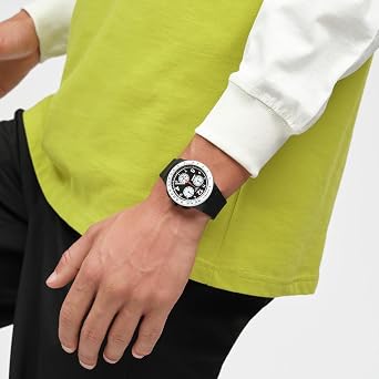 Swatch Chrono 42 Unisex Watch Dress Stainless Steel Black Automatic Waterproof Nothing Basic About Black