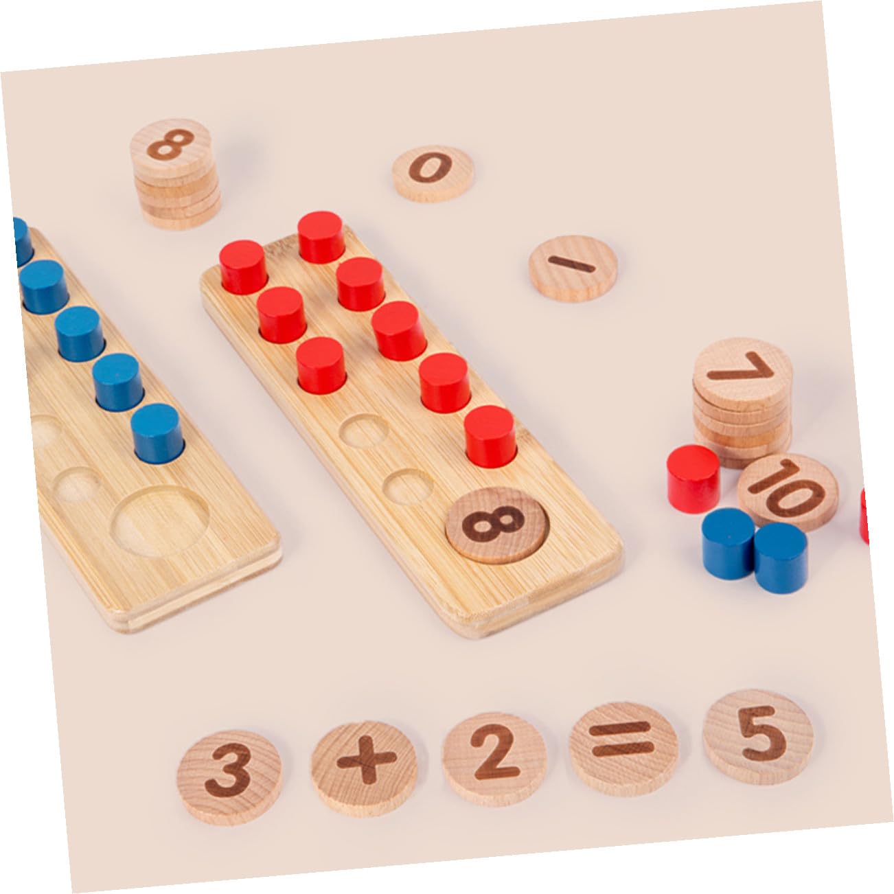 iplusmile Juguete de Madera para Contar, Juego de 10 Piezas, Niños