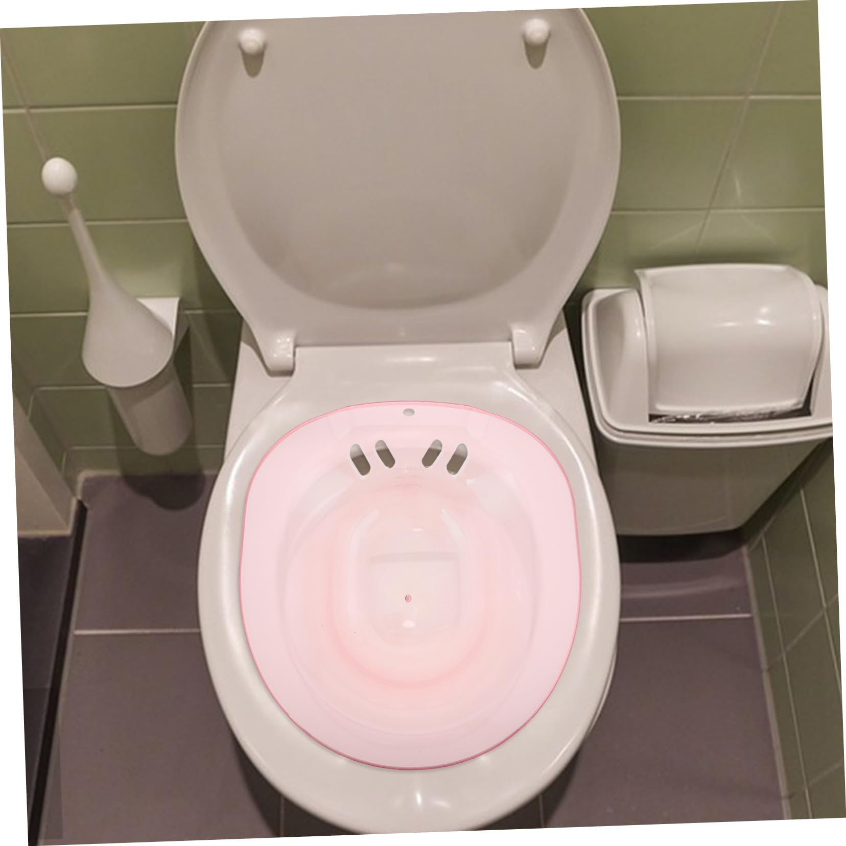 Ipetboom Vasca da Bagno Semicupio Post-partum Rosa Design Ergonomico per Sedile Wc, Multiuso per Terapia Perineale e Igiene Femminile, Adatta a Casa, Ospedali e Assistenza Anziani