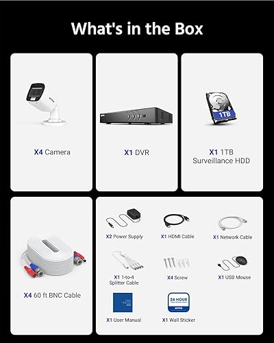 Miniatura 8 de ANNKE Sistema de cámara de seguridad 8CH 3K, DVR de vigilancia 3K Lite, 4 cámaras CCTV 3K 5MP 2960* 1665 con audio, luz dual, micrófono incorporado,