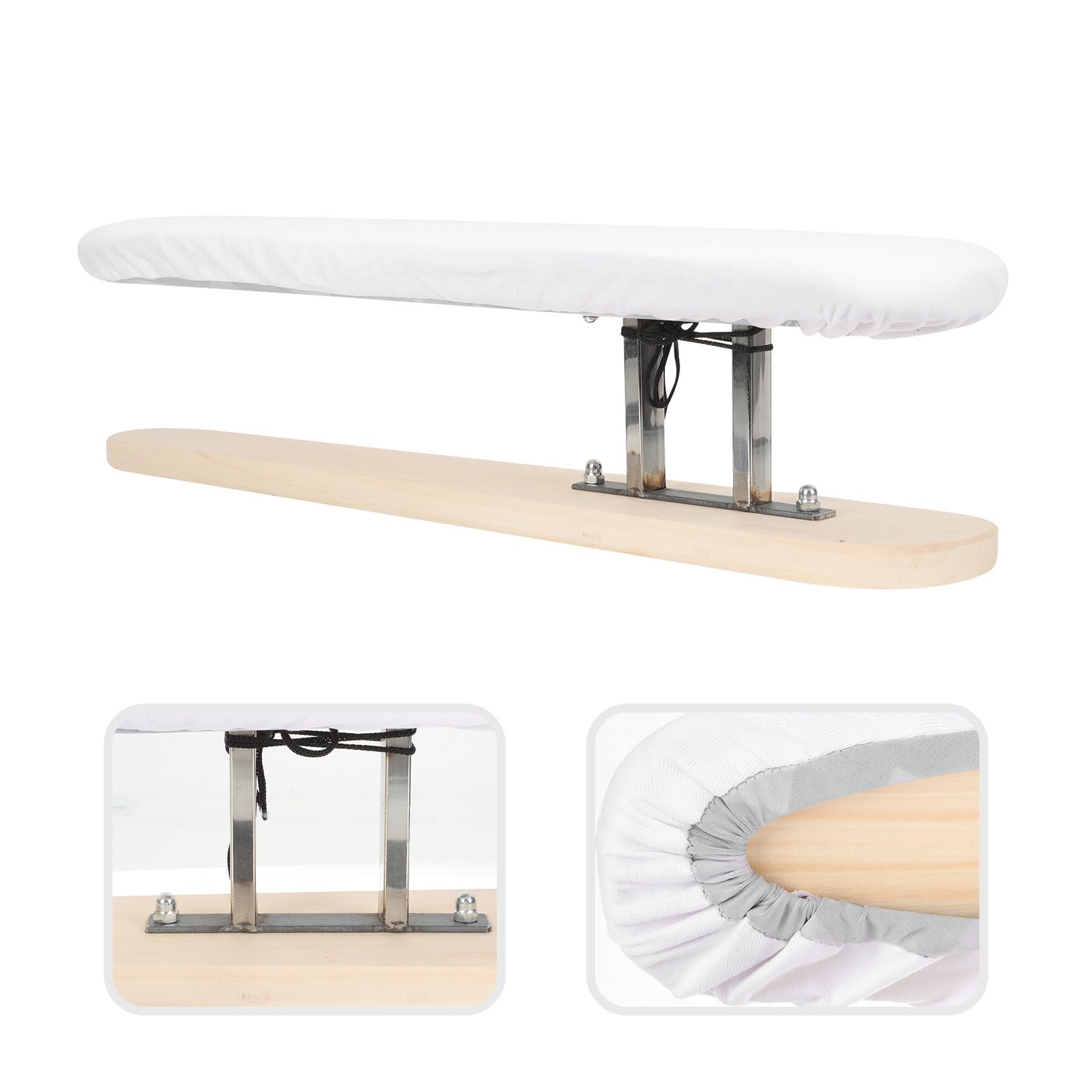 Balacoo Tabla de Planchar de Sobremesa Diseño Compacto y Tela de Color Claro, Taburete para Planchar Ropa Cómodo y Portátil para Uso de Prendas
