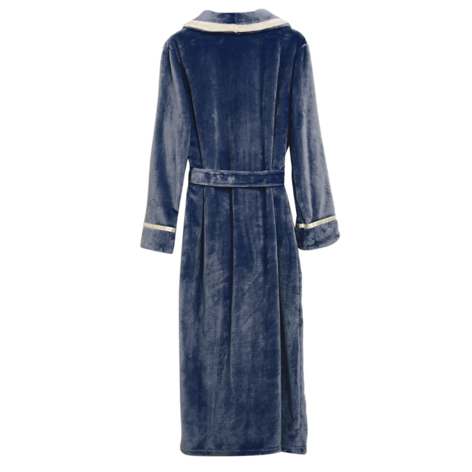 Accappatoio da donna lungo, soffice, accappatoio da uomo, XXXL, senza | Pigiama con tasche, taglie grandi, unisex, per adulti, in tinta unita
