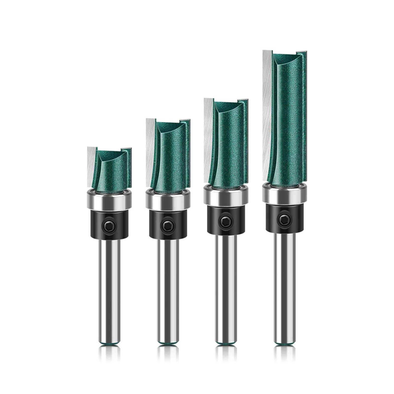 Epaknhgd 4Pcs 6Mm Shank 1/4Pcs 1/4 In 6Mm Shank Cutter Router Bit Trimming Woodworking Milling Dual Blades(4Pcs 6Mm Shank)