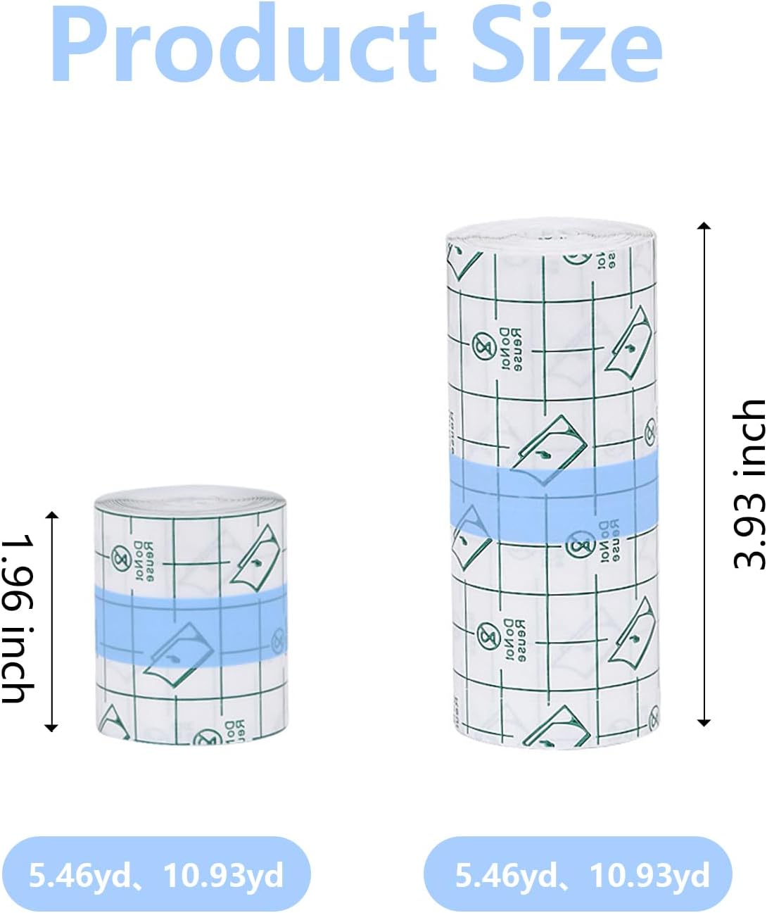 Transparent Stretch Adhesive Bandage, Clear Waterproof Dressing Bandages, Adhesive Bandages Stretch Tape for Tattoos Swimming Showering(1.96inch*5.47yard) - Image 2