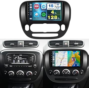 [Fuluku] 4+128GB 9" Android 15 Carplay Car Radio for Kia Soul 2014-2017