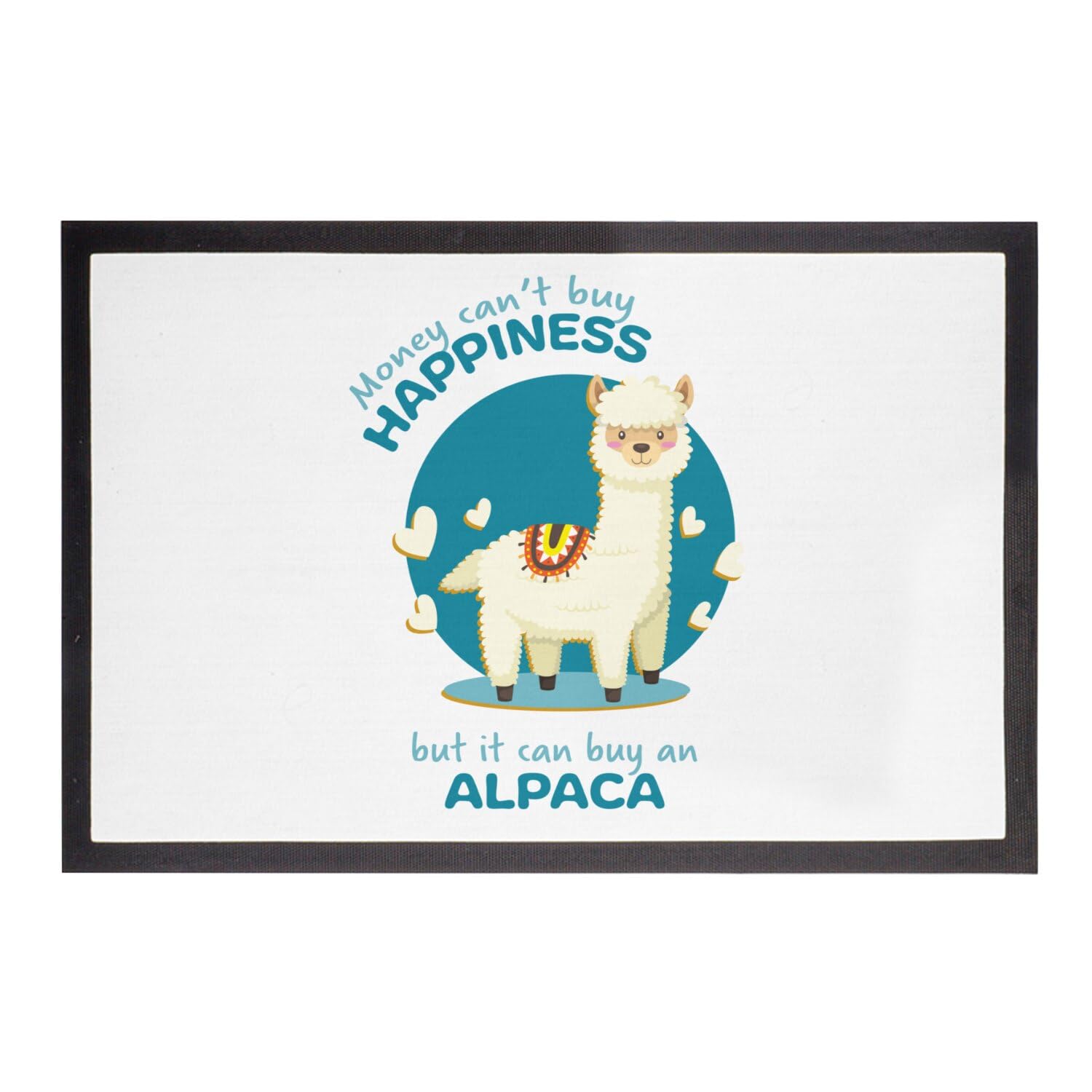 Paillasson alpaga mignon de couleur blanche pour creer une entree accueillante et chaleureuse
