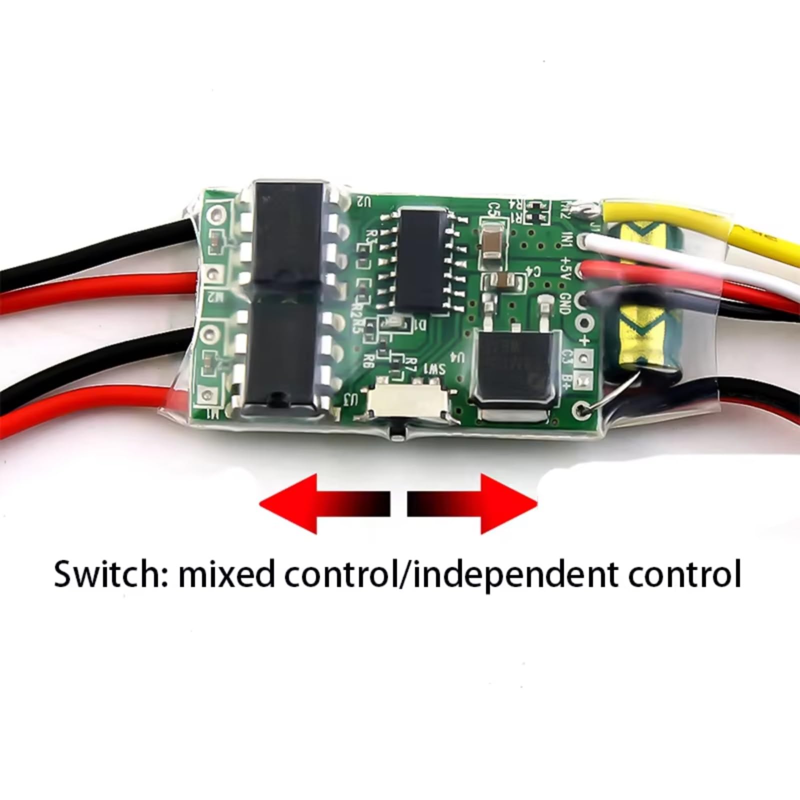 Regolatore velocità Rc per 130 180 Motore A Spazzole Ricambi RC Modello Barca/Carro Armato/Auto 1 PZ Dual Way Bidirezionale Spazzolato ESC 2s-3s Lipo 5a Controllo della velocità Riparazione