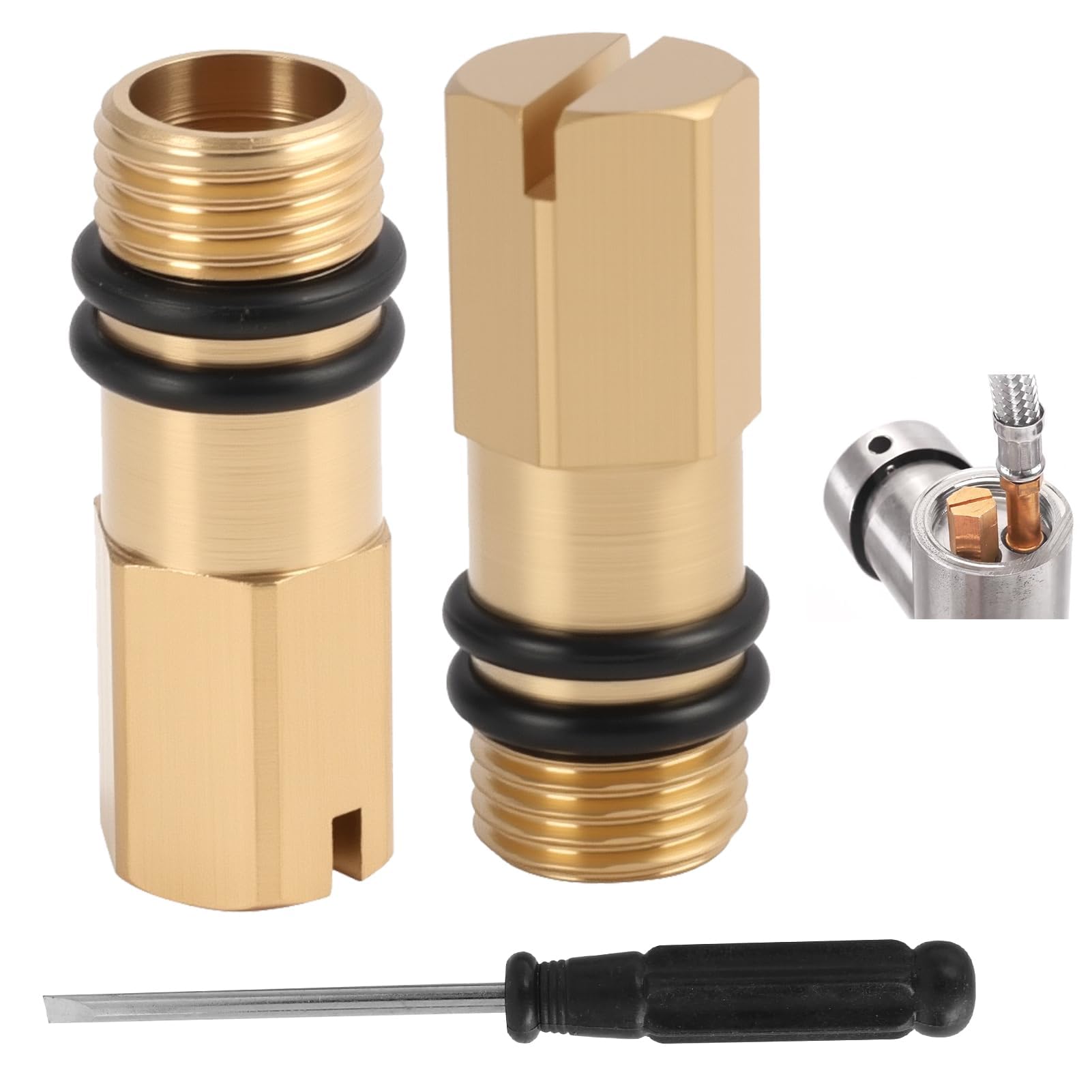 bouchon flexible, Bouchons Obturateurs M10 en Laiton - 2 Pièces pour Entrées d’Eau Chaude et Froide, Bouchon Fileté de 10 mm