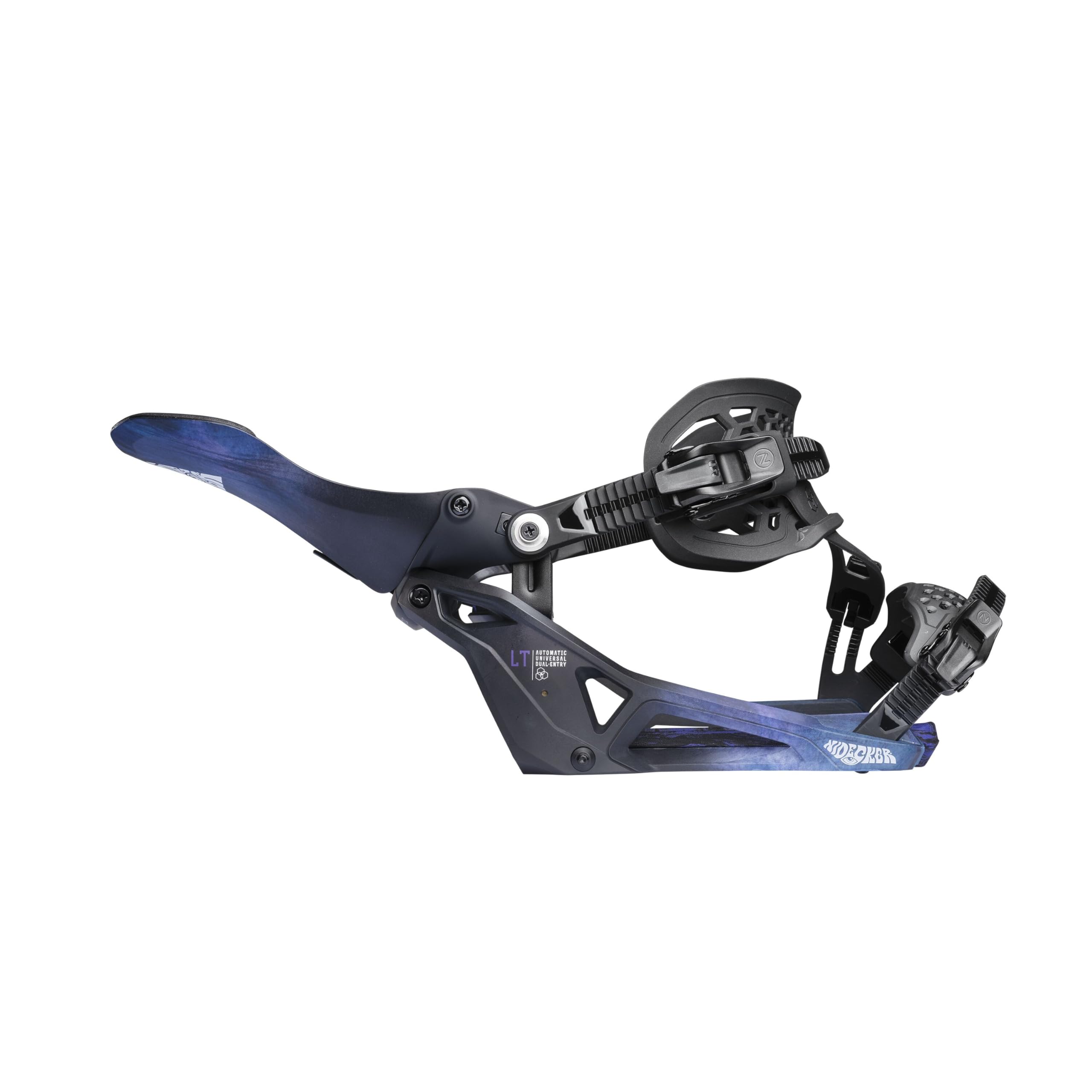 Nidecker LT Supermatic Fijaciones de Snowboard - Fijación automática de Doble Entrada con Pedal de talón y Ajuste Universal
