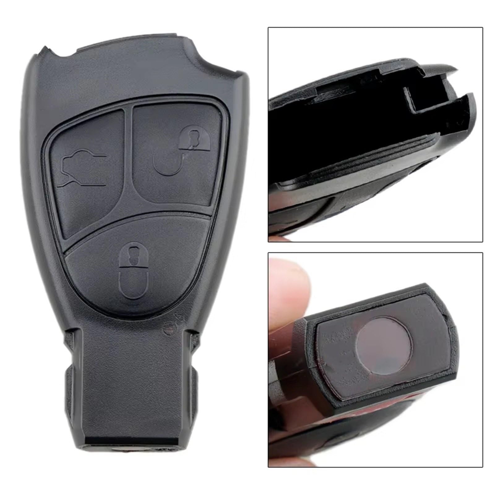 Compatible Con Mercedes-Benz Para S500 S600 SL500 1999 2000 2001 2002 2003 2004 2005 2 3 4 Botones Control Remoto De Coche Shell Cubierta Caja Llave(3 Buttons)