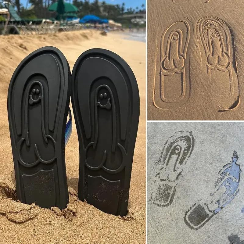 Hidden Shaped Flops, Funny Flip Flops, Spoof Funny Novelty Men's Beach Anti-slip Sandals, Creative Novelty Gag Gifts for Adults Men2