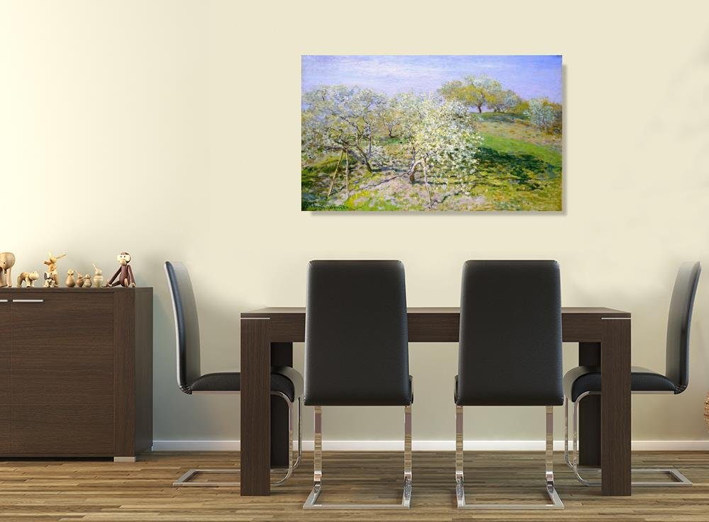 Claude Monet、Pommiers en Fleurs Fine Art Print: Apple Trees in Blossom, Claude Monet (1872