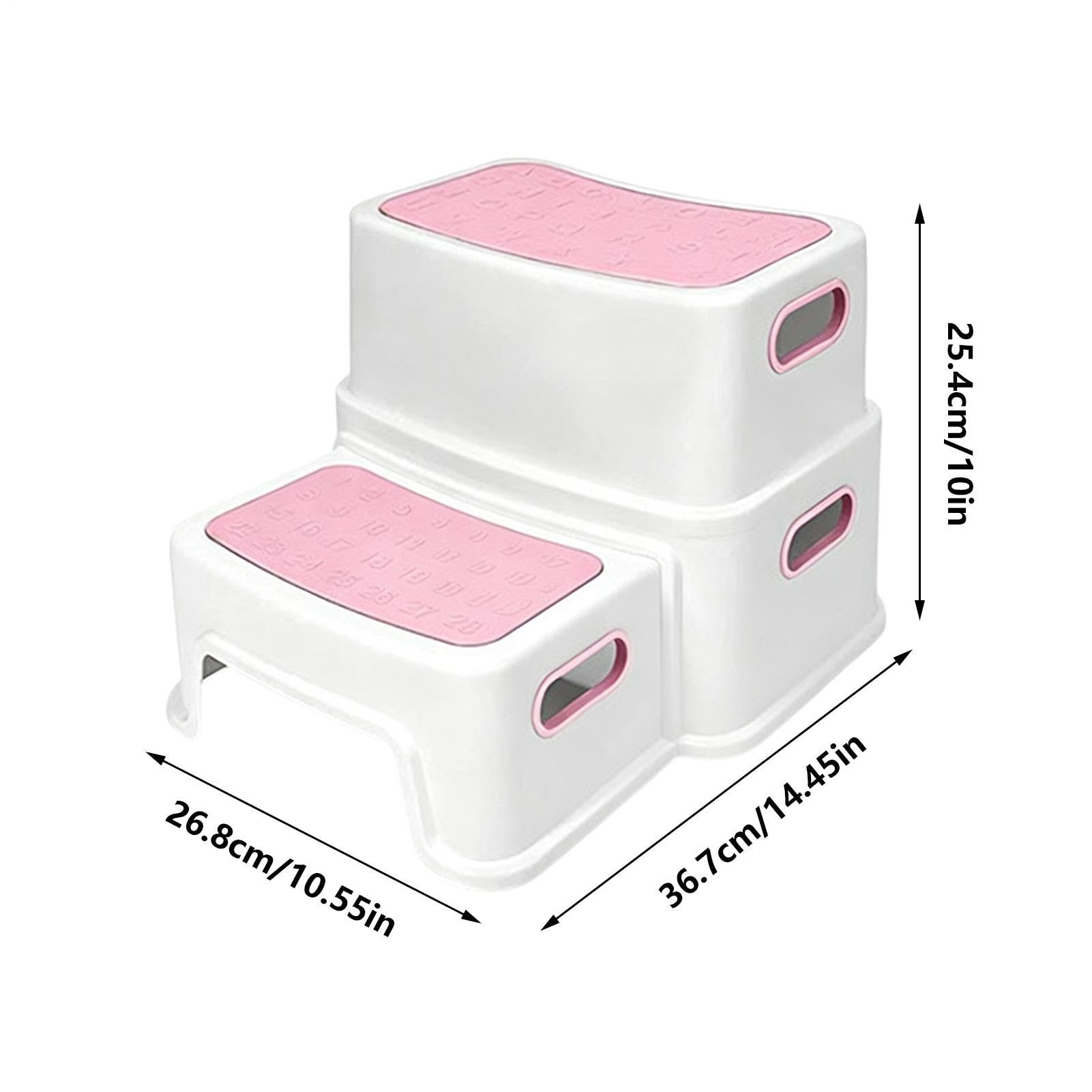Banco de inodoro para pies con revestimiento antideslizante, soporte para posición en cuclillas, escaleras | Taburete de baño desmontable para niños, adultos, familia, ancianos, ducha, tocador, mesita de noche