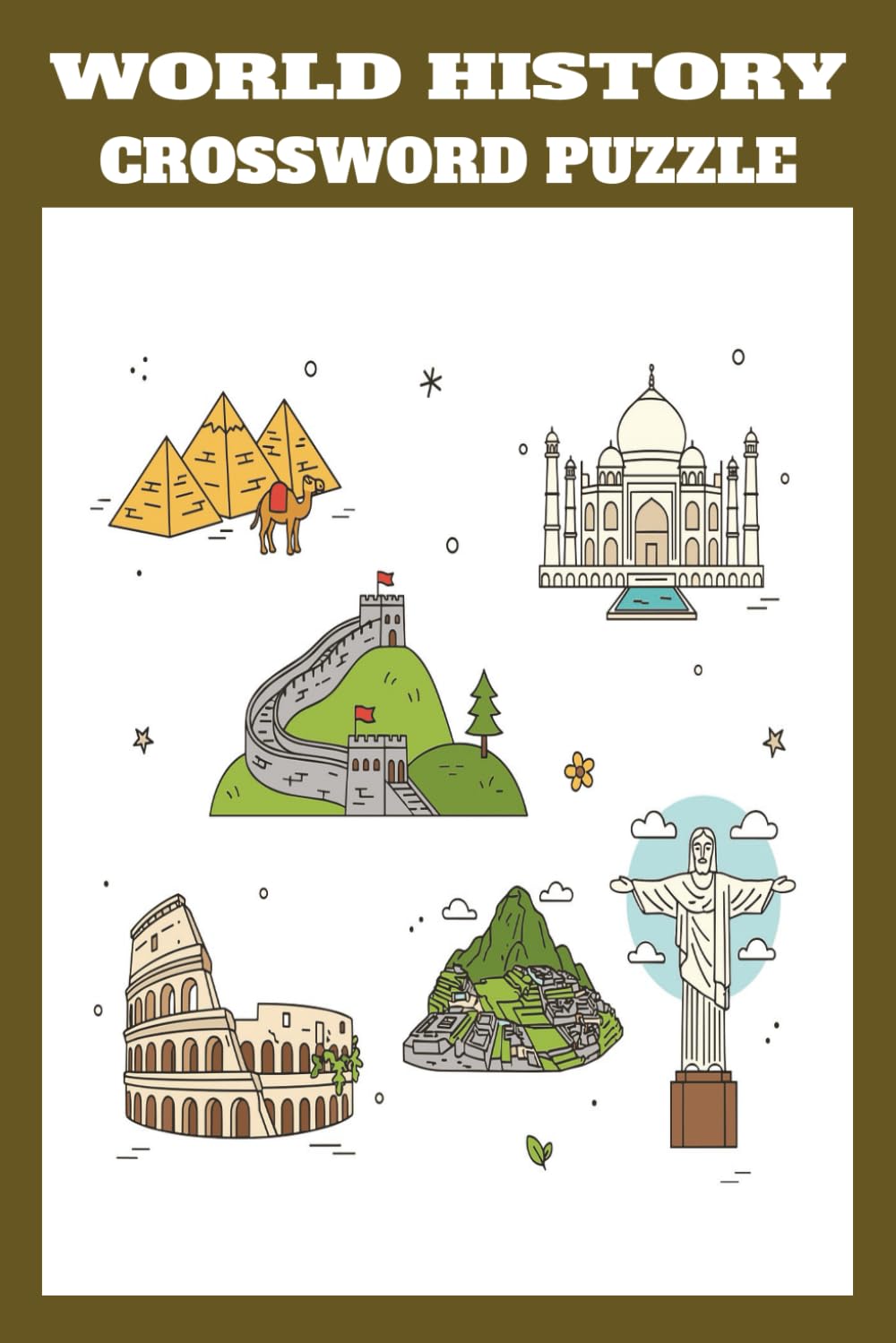 World History Crossword Puzzle: 80 Engaging Puzzles Covering World History (160 Pages, 6x9 Inches)